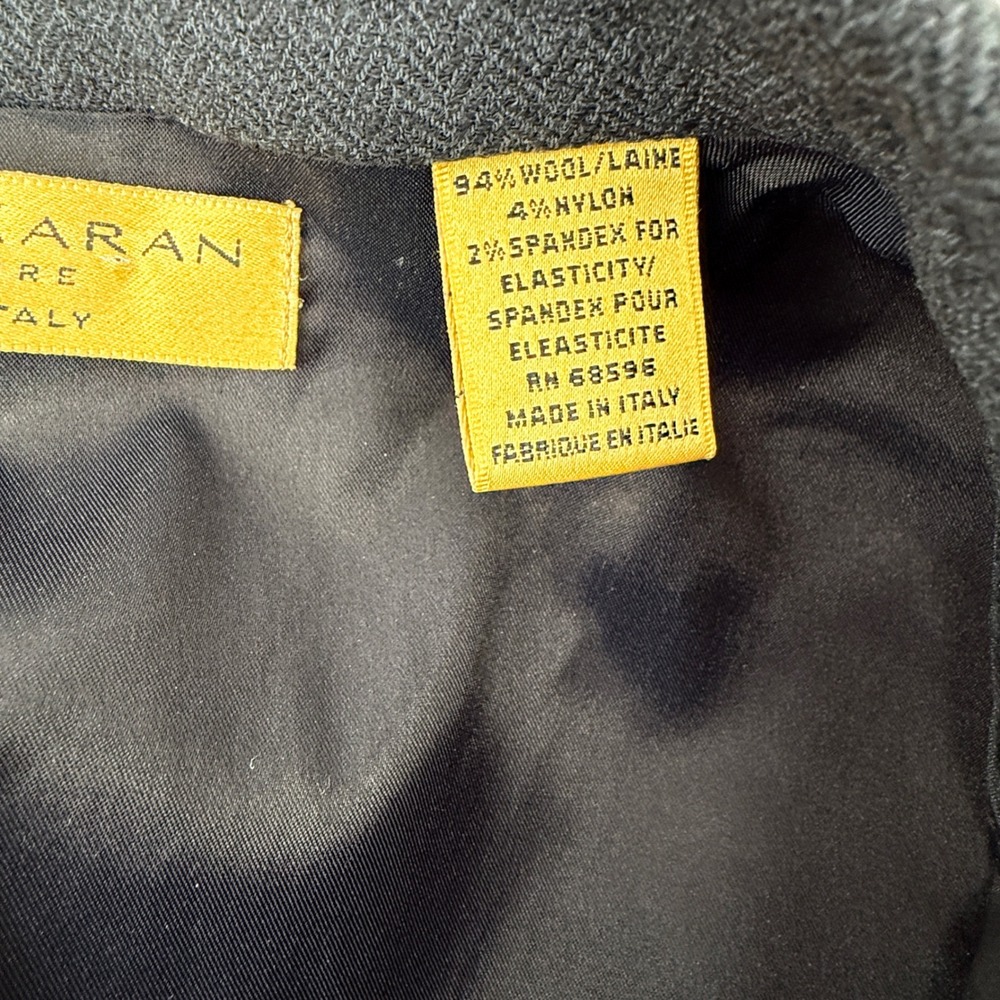 Donna Karan Signature‎ Mens Charcoal Grey Wool Herringbone 3-Button Italy 42 R - Picture 5 of 13